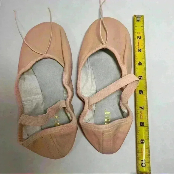 BLOCH Girls Sz 6C Dance Dansoft II Leather Split Sole Ballet Shoe/Slippers Pink - Picture 9 of 10